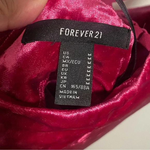 NWT Forever 21 dress juniors burgundy cross cross back straps mini dress - Picture 4 of 6